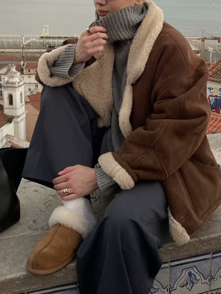 SIENNA FAUX SHEARLING OVERSIZED COAT