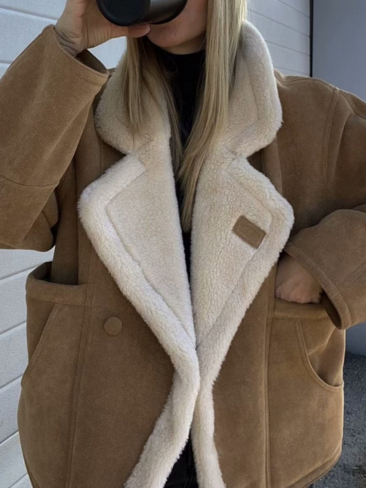 SIENNA FAUX SHEARLING OVERSIZED COAT